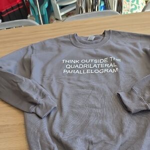 Gildan Gray Crewneck Sweatshirt with White Text